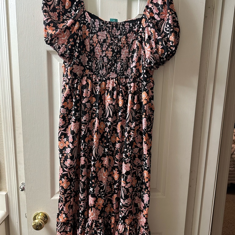 Maurice’s Floral Sweetheart Neck Midi Dress - Picture 4 of 6